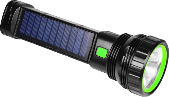 POWERplus Snake Solar LED zaklamp met ingebouwd LED leeslicht en powerbank - Nood zaklamp - Camping - Zonne energie - Lichtgewicht