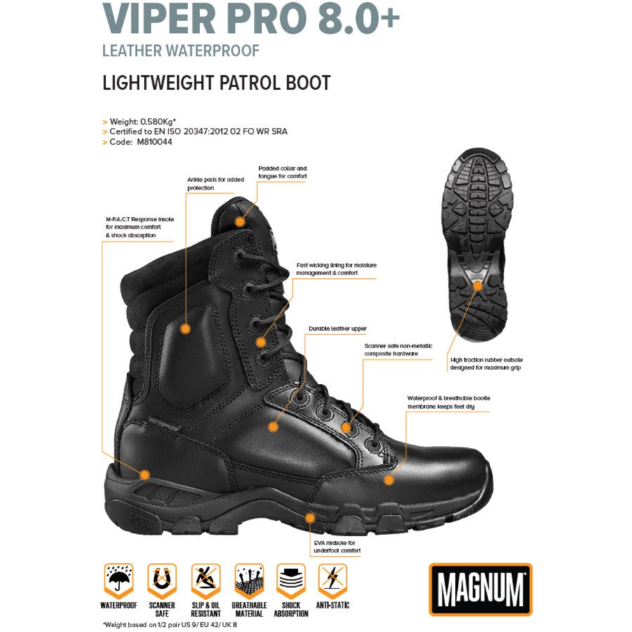 Magnum Viper Pro 8.0 Leer | Waterproof - Afbeelding 7
