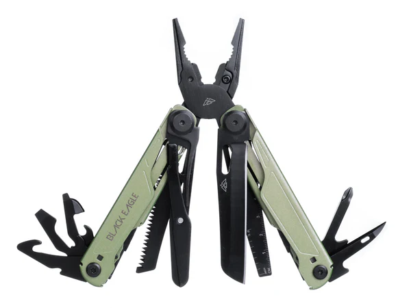 Multitool - Stainless Steel (16 tools) | Yukon Forest Green | Black Eagle