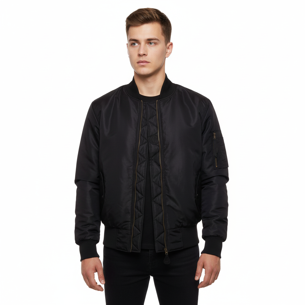 Bomberjack Slim Fit MA-1  Tactical Edge Zwart.png