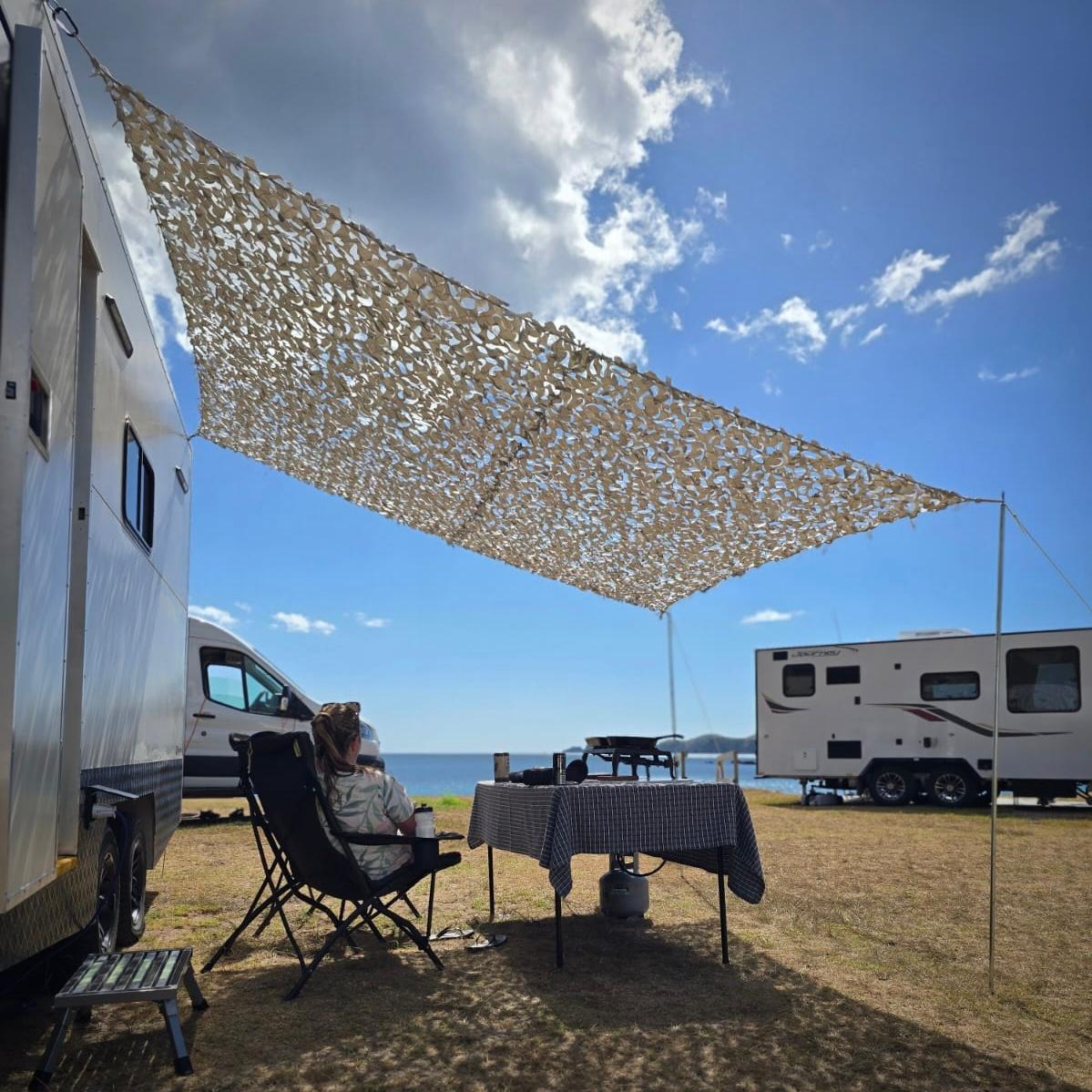 Camouflagenet 3 x 2,4 m | Fosco Industries | Desert - Afbeelding 2
