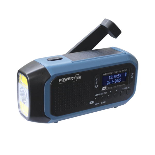Noodradio Solar & Dynamo met DAB+ FM, Powerbank, Zaklamp & SOS Alarm
