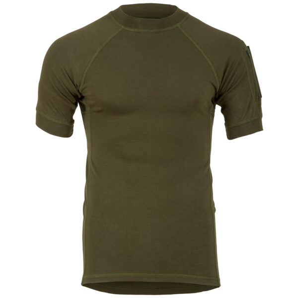 Tactical Combat T-Shirt met rits | Highlander - L, Olive Drab