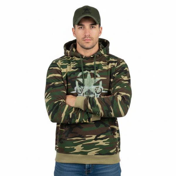 Hoodie Allied Star-Willys jeep | Camouflage