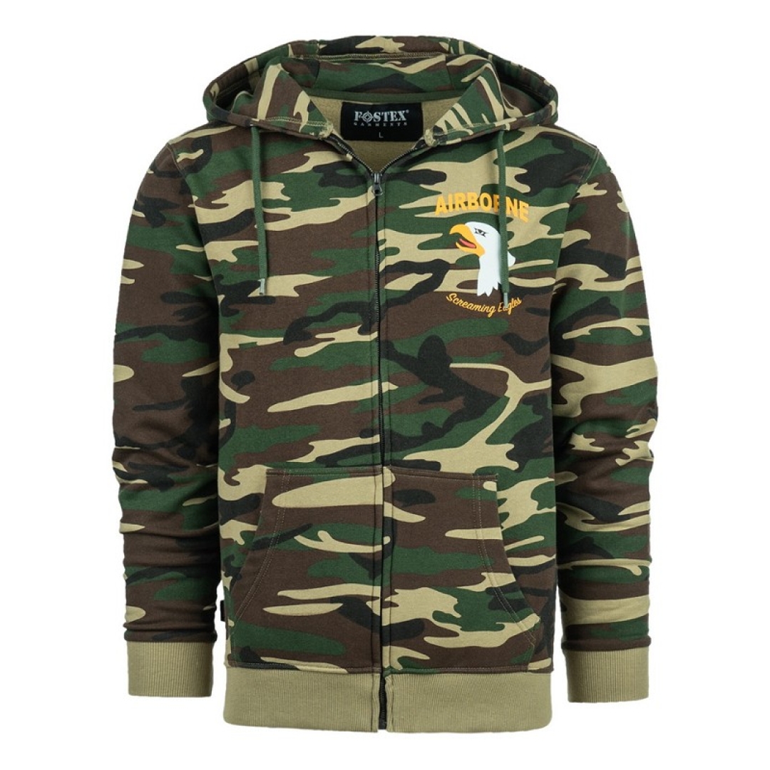 Hoodie met rits 101st Airborne Eagle camo 1