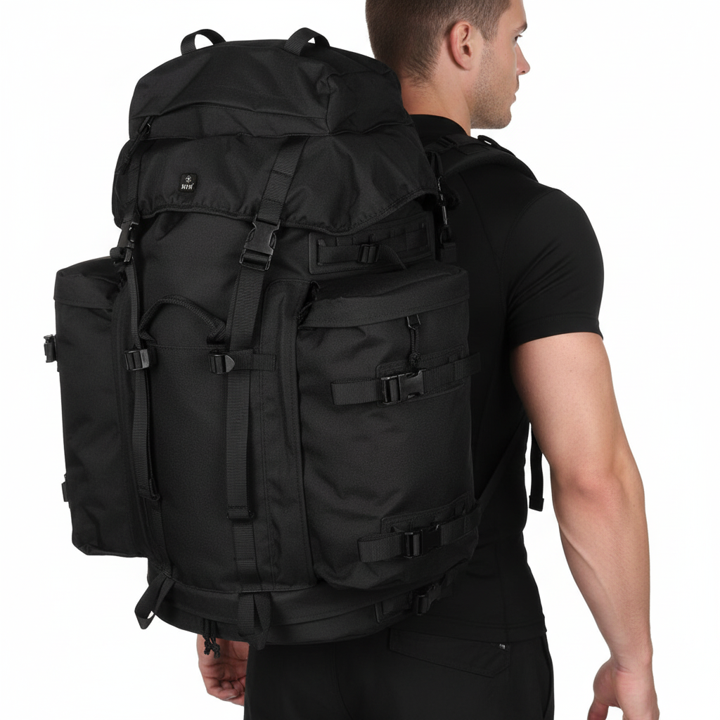 Mountain Modulaire Rugzak 100 liter (80 L + 2 x 10 L) - Zwart