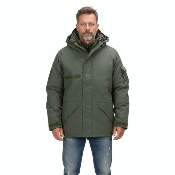 Militaire Parka jas heren- Winterjas gevoerd | Fostex Garments - XL, Groen