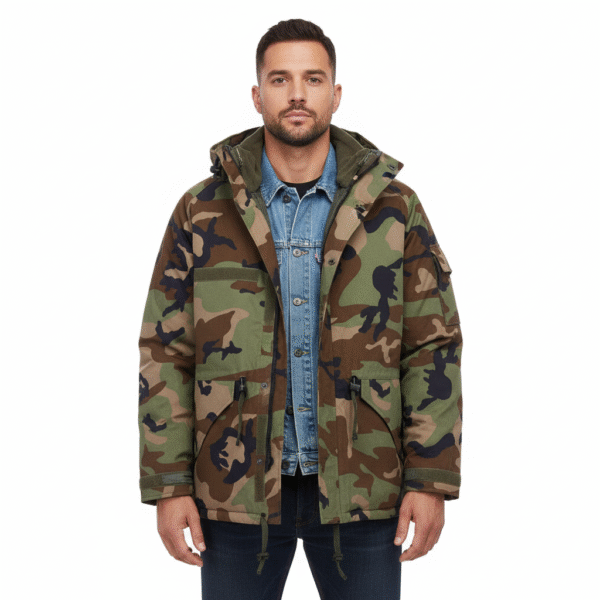 Militaire Parka jas heren- Winterjas gevoerd | Fostex Garments - XXXL, USA woodland