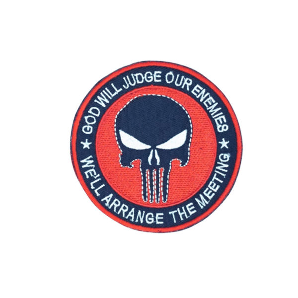 Embleem stof Punisher rood