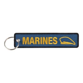 Sleutelhanger stof Marines blauw