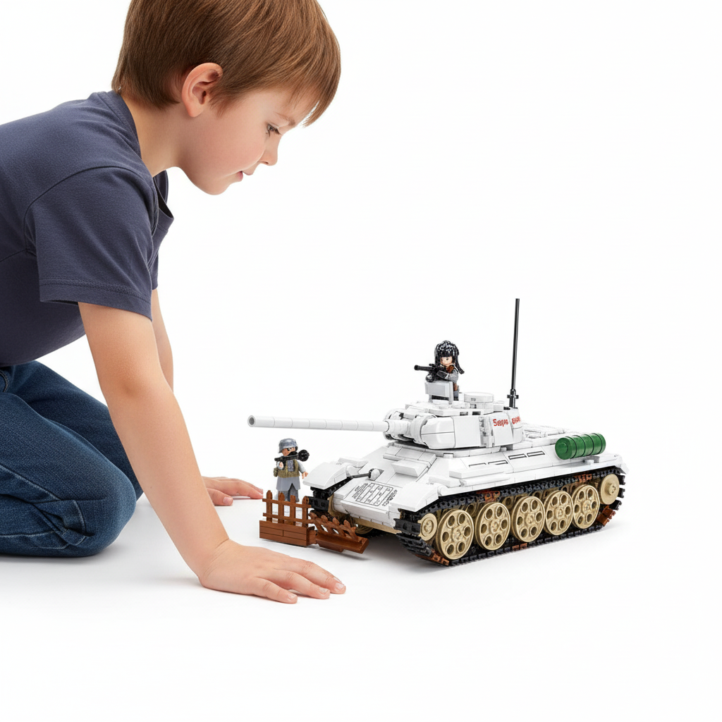 Sluban (Battle of Budapest) tank (wit) M38-B0978 - Compatible met Lego