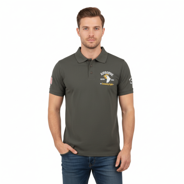 Polo 101st Airborne 'screaming eagles' | Groen | Fostex Garments - XXXL