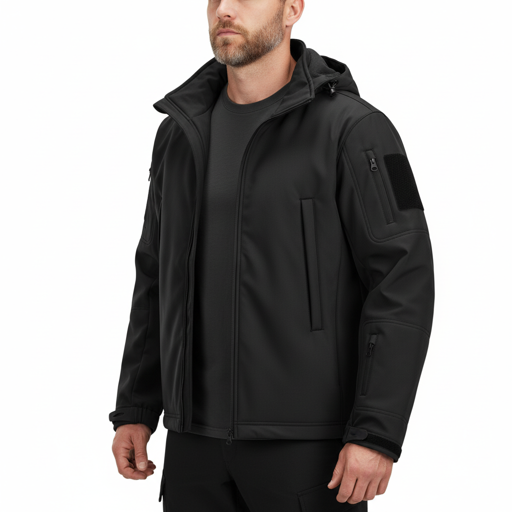 Tactical Softshell Jacket | Tussenjas | Defcon5 | Meerdere kleuren - L, Zwart