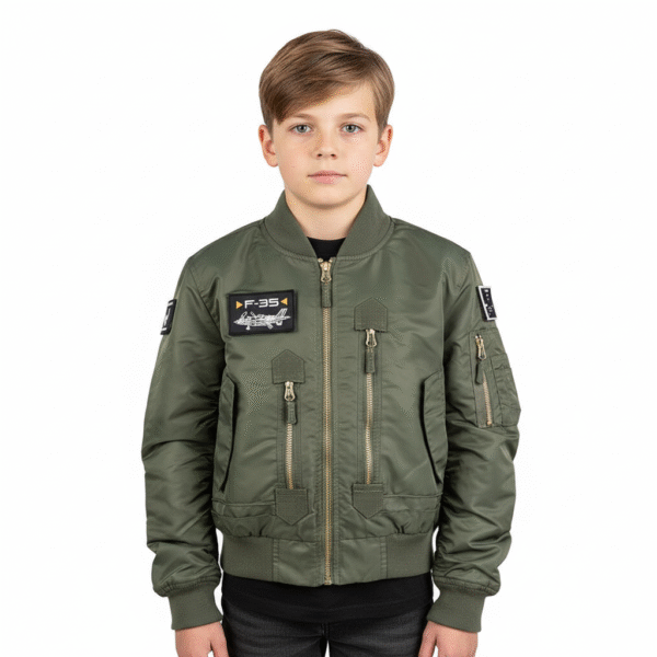 Kinder F-35 Flight Jacket | Groen | Fostex Garments - 134-140