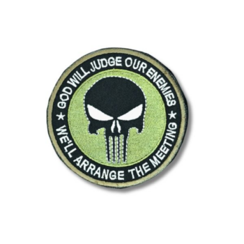 Embleem stof Punisher groen