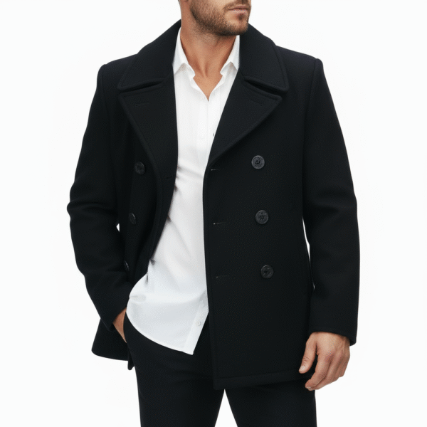 Peacoat jas heren - Marine jas Donkerblauw - Wol - XXXL