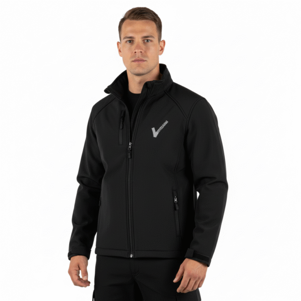 Softshell jas - Beveiliging jas met V-logo - Zwart | ROLY