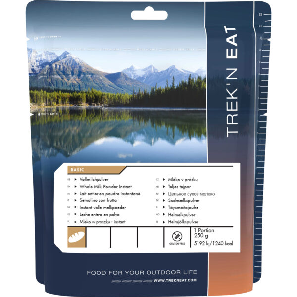 Instant Volle Melkpoeder | Trek 'n Eat | 250 gram | Vegetarisch & glutenvrij