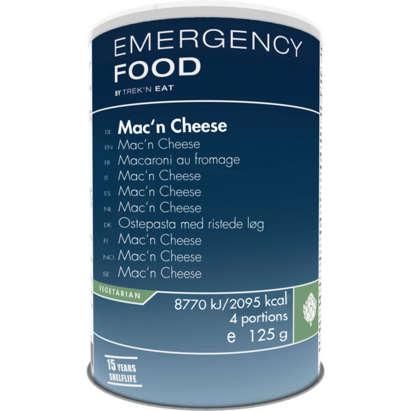 Maaltijd in blik 4 porties | Mac 'n Cheese - Vegetarisch | Trek 'n Eat